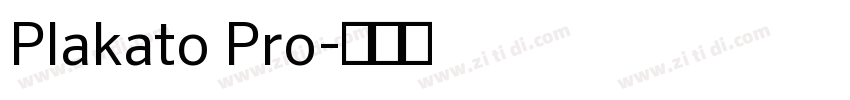 Plakato Pro字体转换